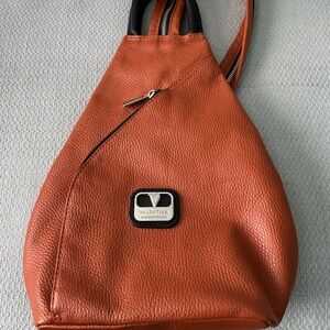 Valentina Terracotta Leather Backpack/Purse